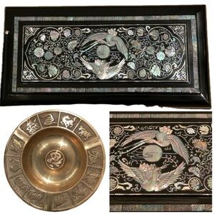 New Vintage Mother of Pearl lidded box